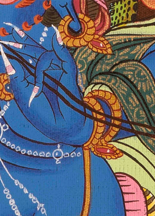 Original Hand Painted Vajrapani Thangka | Tibetan Wrathful Bodhisattva Painting