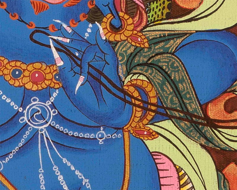 Original Hand Painted Vajrapani Thangka | Tibetan Wrathful Bodhisattva Painting