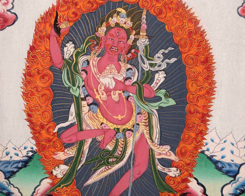 Small Size Vajra Barahi Yogini Thangka | Dorje Phagmo Wall Decoration Painting