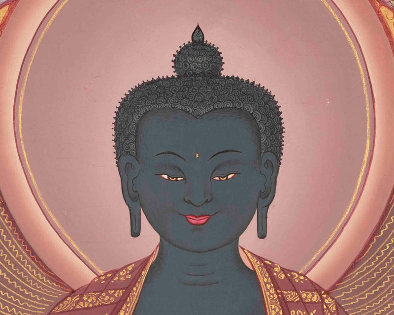 Medicine Buddha Thangka | Bhaisajyaguru Hand-Painted Tibetan Healing Art