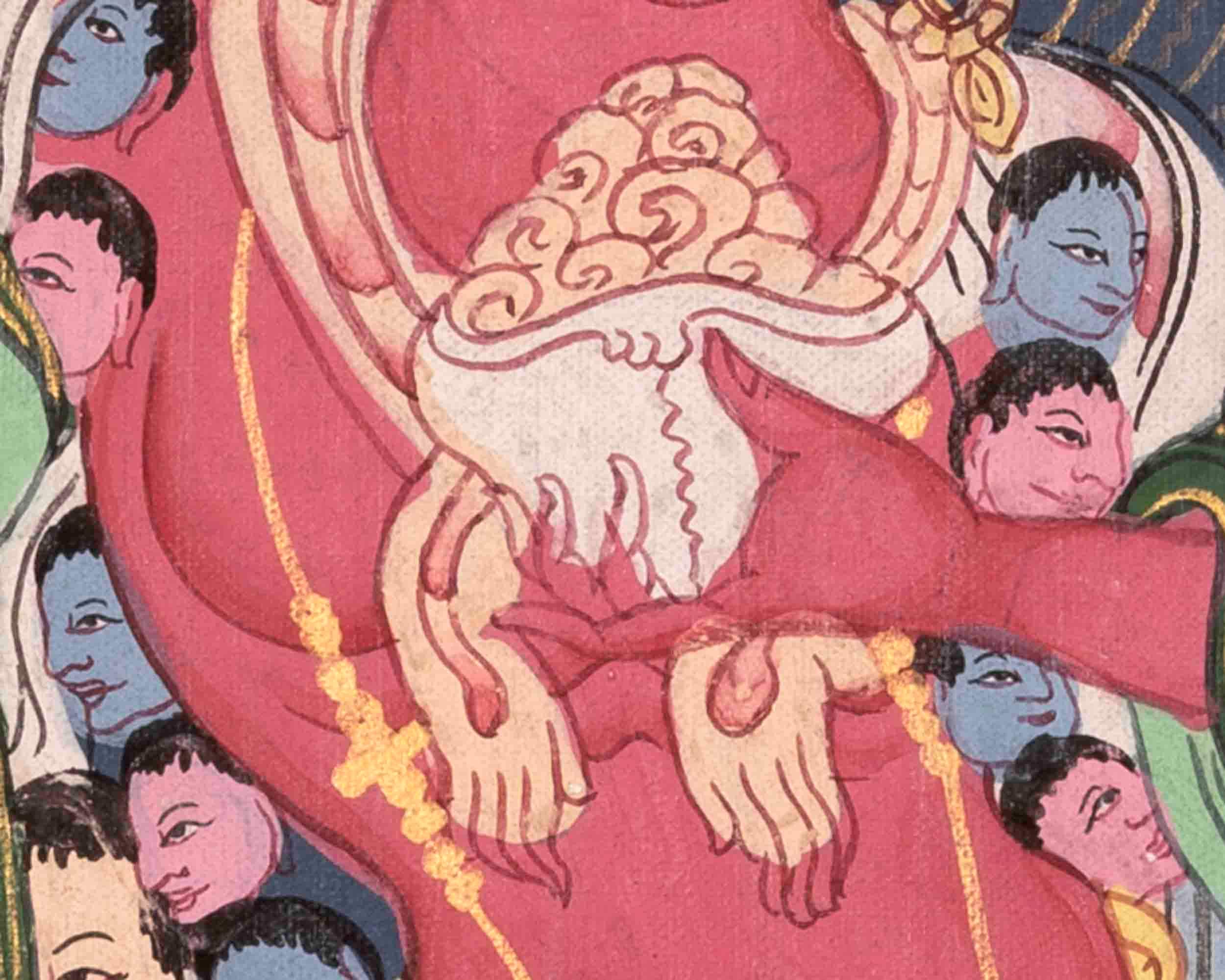Small Size Vajra Barahi Yogini Thangka | Dorje Phagmo Wall Decoration Painting