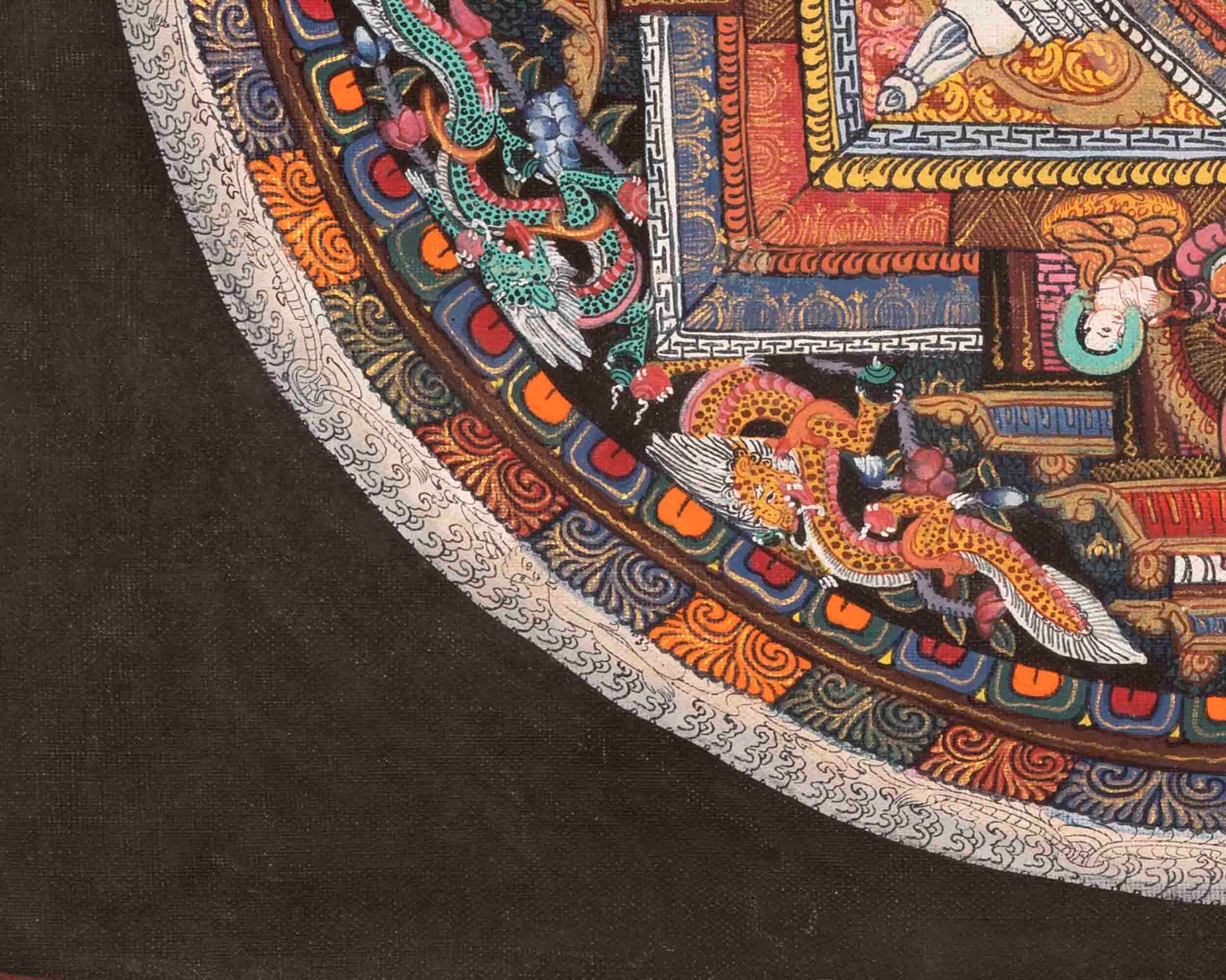 Vintage Mandala of Buddha | Original Hand Painted Thangka Painting