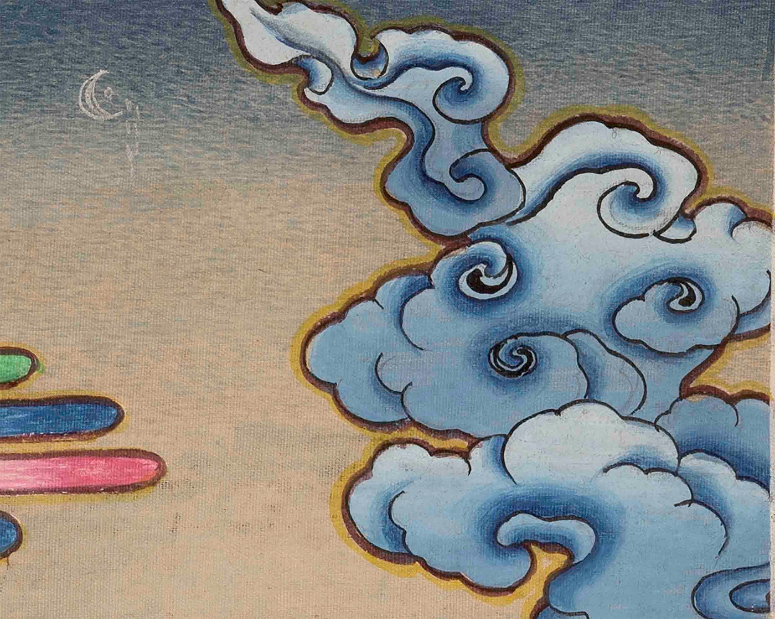 Hand-Painted Vajrasattva Dorje Sempa YabYum Thangka | Union Of Compassion & Wisdom