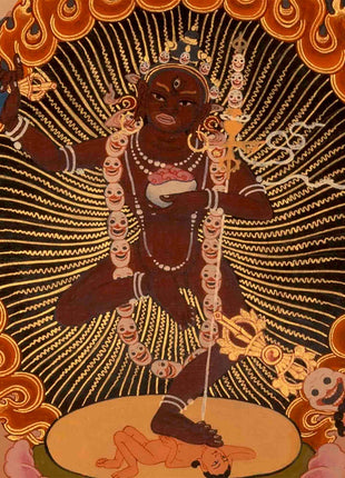 Original Hand Painted Vajrayogini Thangka Painting on a stretched Canvas
