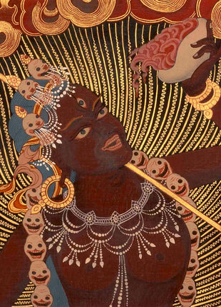 Original Hand Painted Vajrayogini Thangka Painting on a stretched Canvas