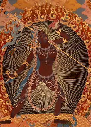 Original Hand Painted Vajrayogini Thangka Painting on a stretched Canvas