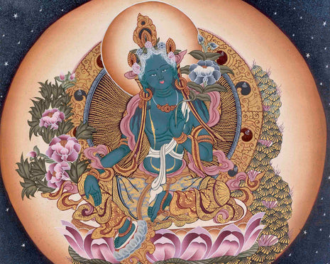 Original Hand Painted Buddha and Bodhisattva Tibetan Thangka Art | Spiritual Wall Decor
