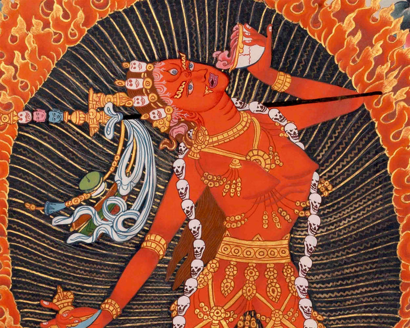 Original Hand Painted Vajrayogini Thangka Painting | Buddhist Art for Wall Decoration