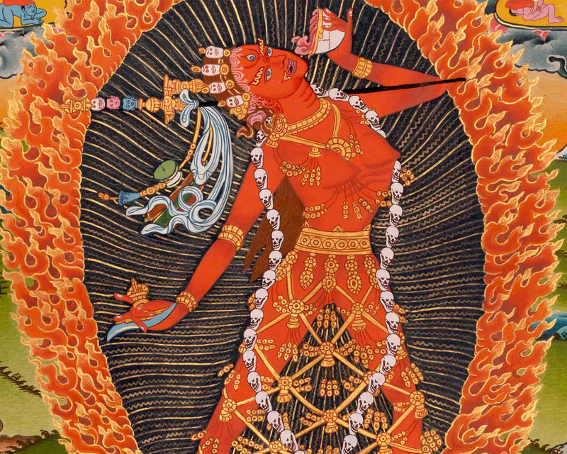 Original Hand Painted Vajrayogini Thangka Painting | Buddhist Art for Wall Decoration