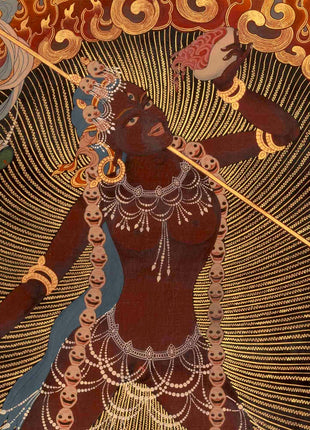 Original Hand Painted Vajrayogini Thangka Painting on a stretched Canvas
