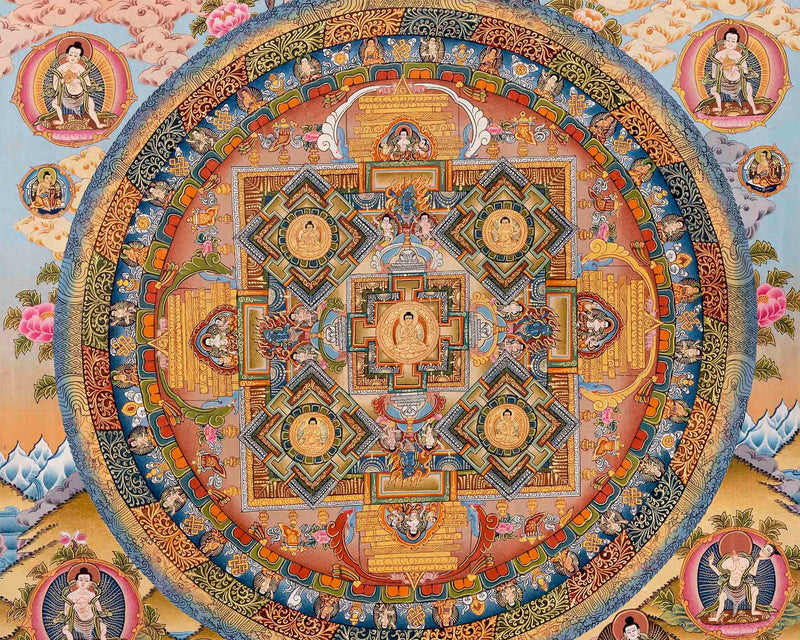 Buddha Mandala Thangka | Meditation And Yoga Art | Wall Hanging