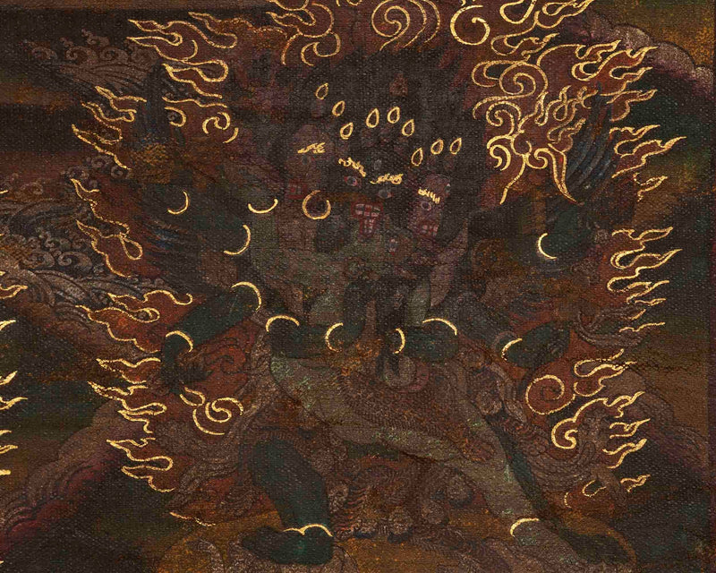 Old Vintage Vajrakillaya Tibetan Shakya Tradition Painting | Dorje Phurba Thangka