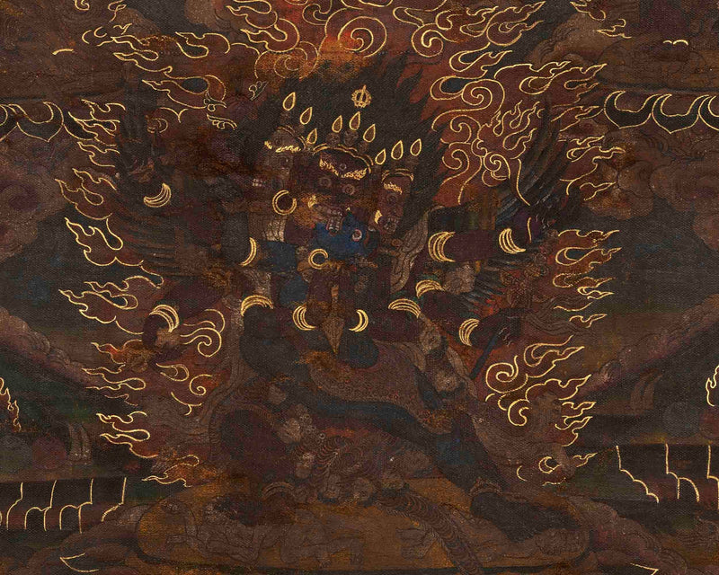 Old Vintage Vajrakillaya Tibetan Shakya Tradition Painting | Dorje Phurba Thangka