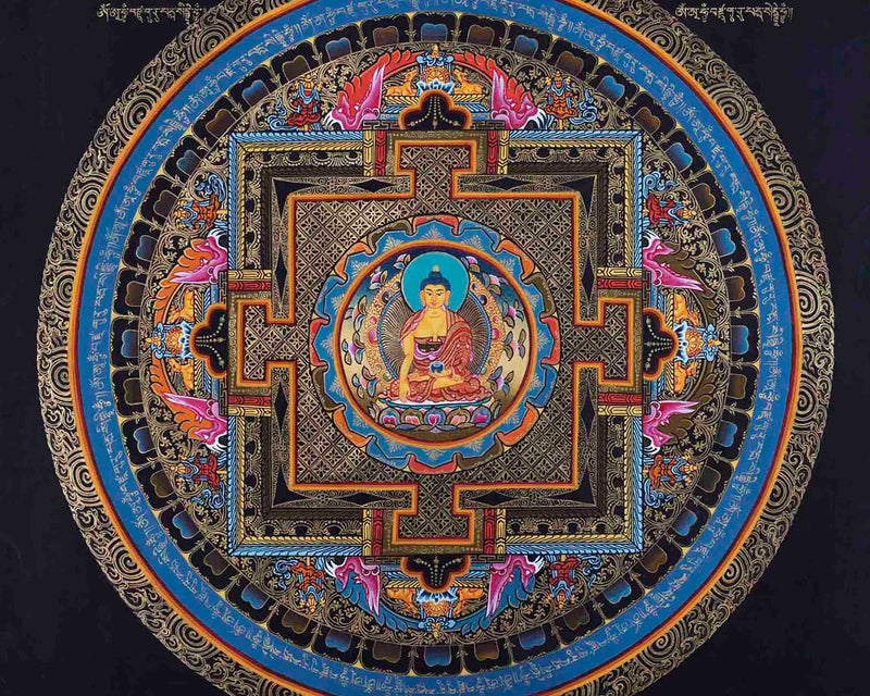 Shakyamuni Buddha Mandala Thangka | Wall hanging Decoration for Positivity