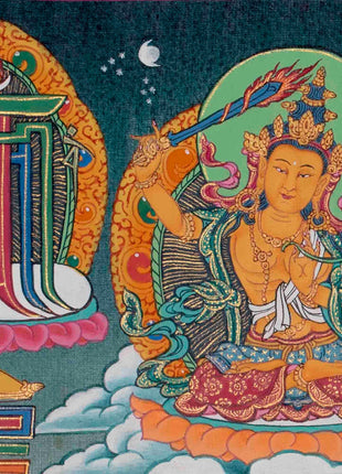 Original Hand Painted Tibetan Calendar Thangka Painting | Protective Talisman