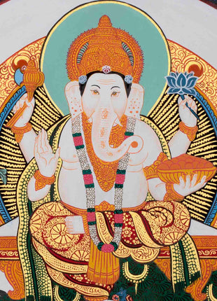Lord Ganesh Painting | Original Hand Painted Ganesh | Ganpati Artwork | Religious Art |