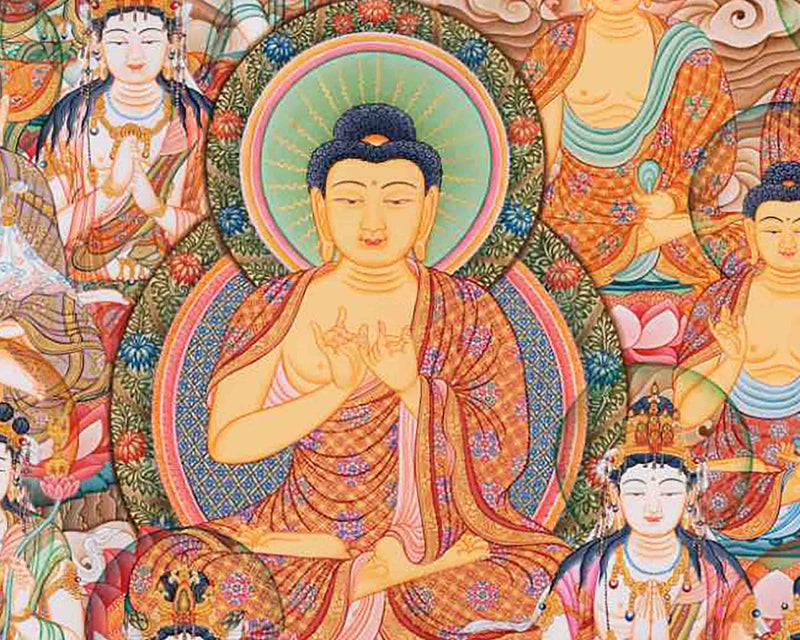 Shakyamuni Buddha Thangka | Original Tibetan Buddhist Religious Painting