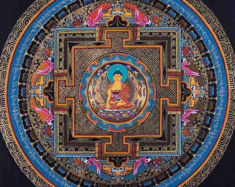 Shakyamuni Buddha Mandala Thangka | Wall hanging Decoration for Positivity