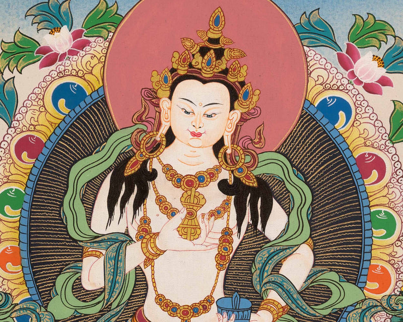 Exquisite Vajrasattva Thangka | Thangka Hand Painted | Vajrayana Buddhism Gifts