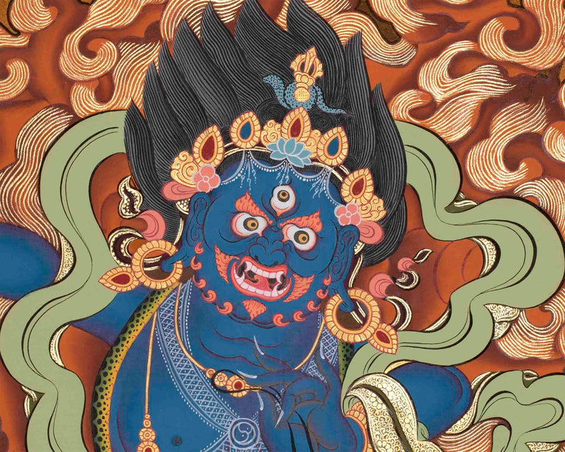 Vajrapani Bodhisattva Thangka Painting | Vairocana Buddha Thangka | Buddhist Art |