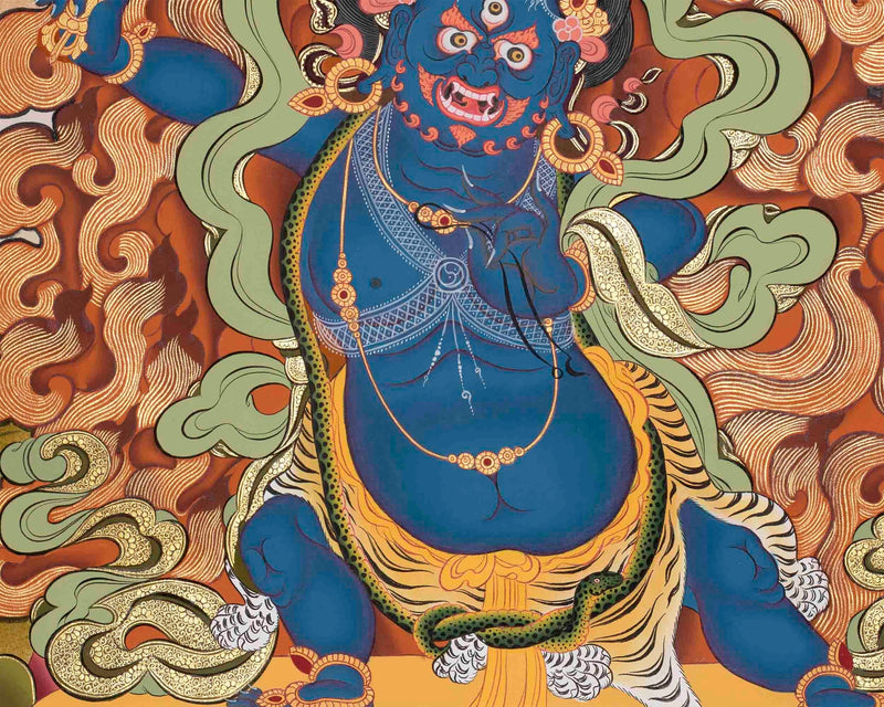 Vajrapani Bodhisattva Thangka Painting | Vairocana Buddha Thangka | Buddhist Art |