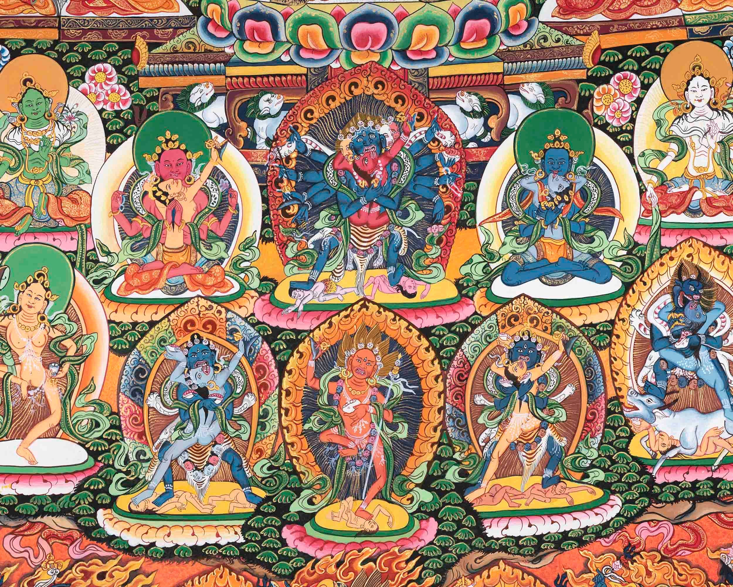 Vajradhara Lineage Thangka Art | High Quality Original Hand Painted Thangka Painting