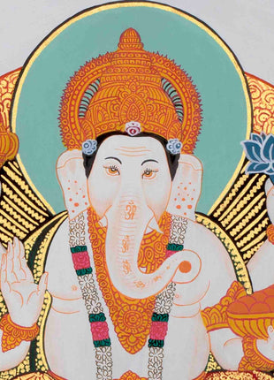 Lord Ganesh Painting | Original Hand Painted Ganesh | Ganpati Artwork | Religious Art |