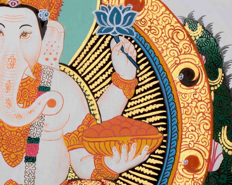 Lord Ganesh Painting | Original Hand Painted Ganesh | Ganpati Artwork | Religious Art |