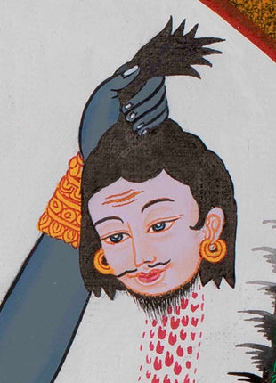 Kali Deity Thangka Painting | Handcrafted Expression of Power and Grace | Original Hand Painted Thangka Art |