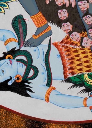 Kali Deity Thangka Painting | Handcrafted Expression of Power and Grace | Original Hand Painted Thangka Art |