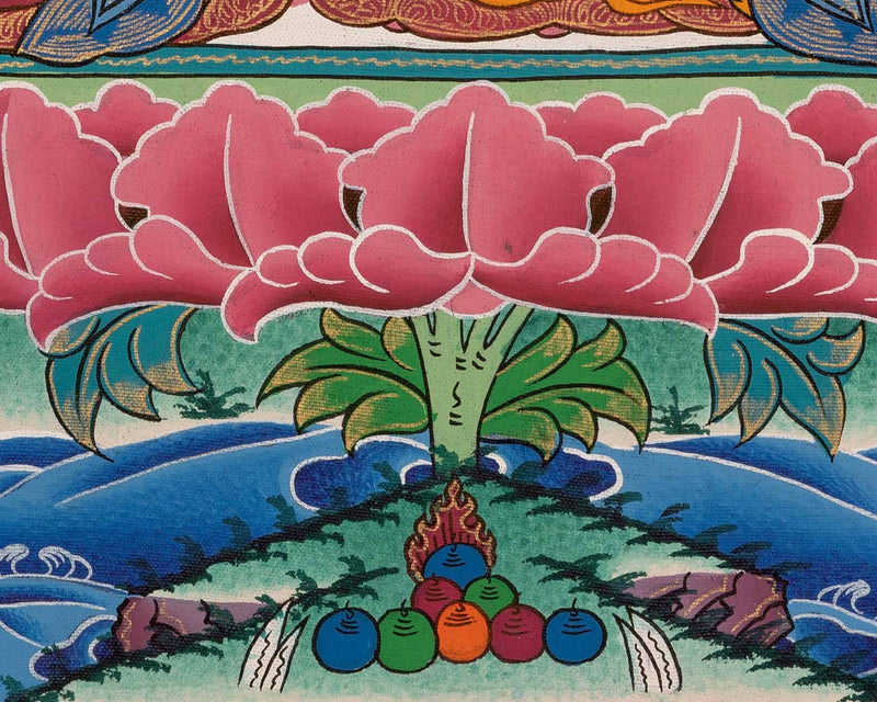 Exquisite Vajrasattva Thangka | Thangka Hand Painted | Vajrayana Buddhism Gifts