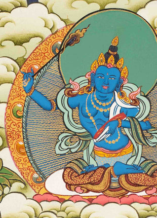 Manjushri Thangka Painting | Original Hand-Painted Bodhisattva Of Wisdom |