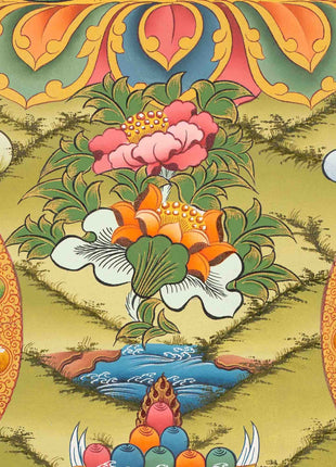 Manjushri Thangka Painting | Original Hand-Painted Bodhisattva Of Wisdom |