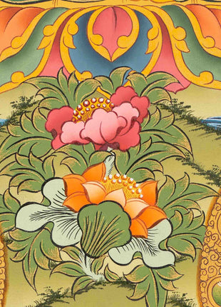White Tara Thangka Painting | Original Hand-Painted Art