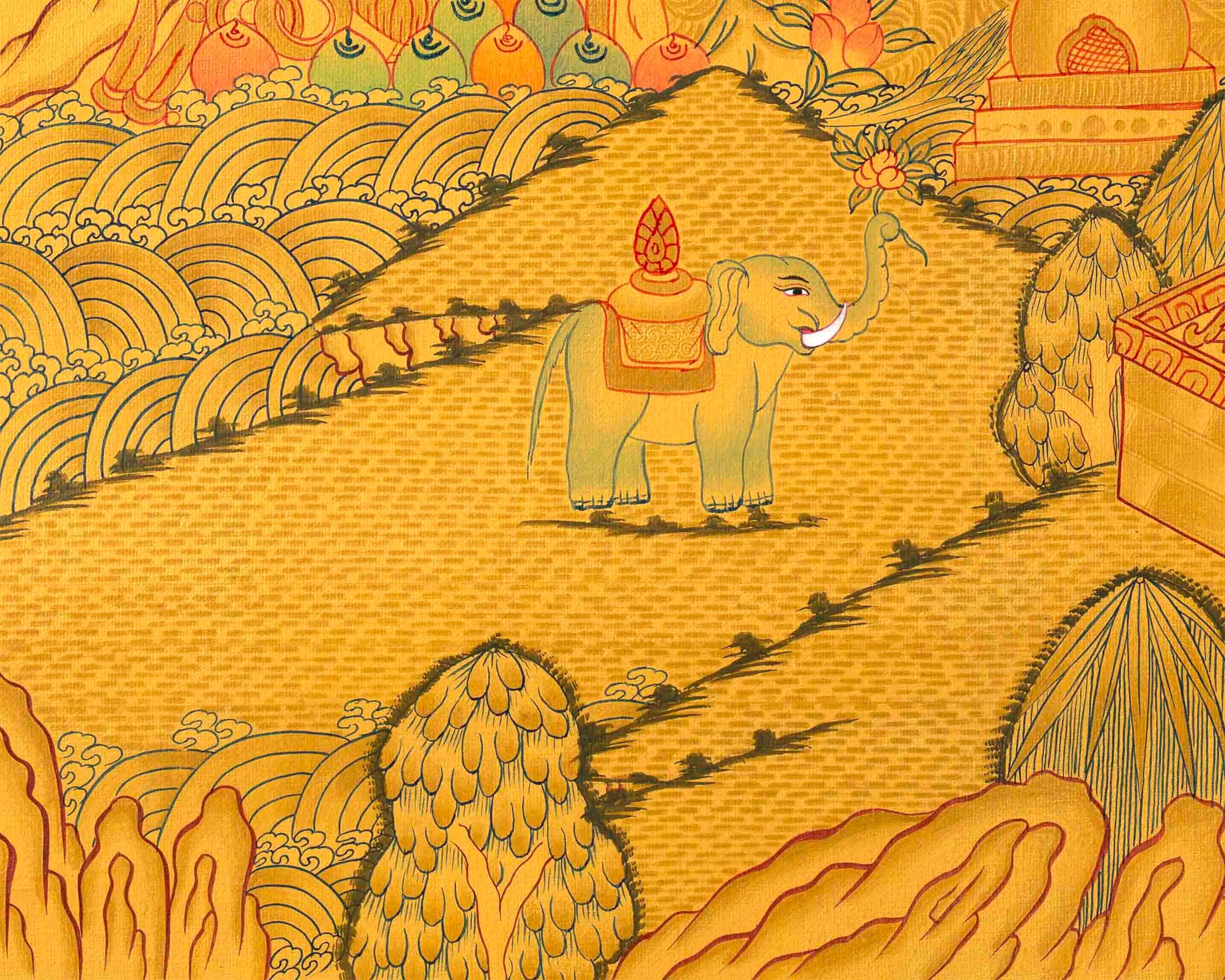 Full 24k Gold Style 35 Buddhas of Confession | Fine Quality | Buddhist Art