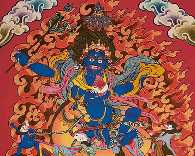 Original Hand-Painted Palden Lhamo Thangka | Feminist Deity Vajrayana Travel Thangka For Practitioner |