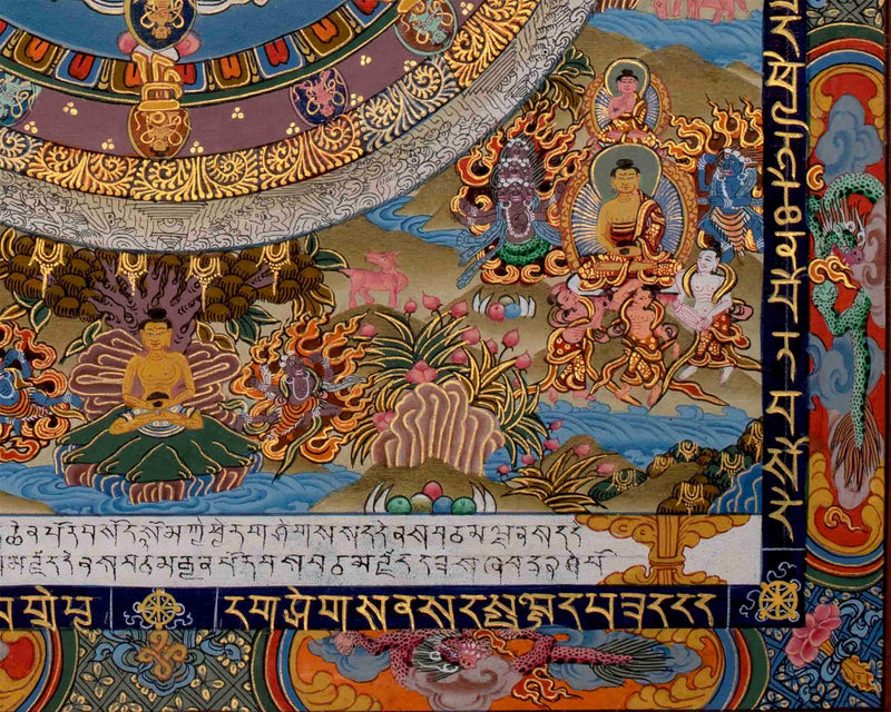 Buddha Shakti  Mandala Thangka | Original Hand-painted Tibetan Wall Hanging