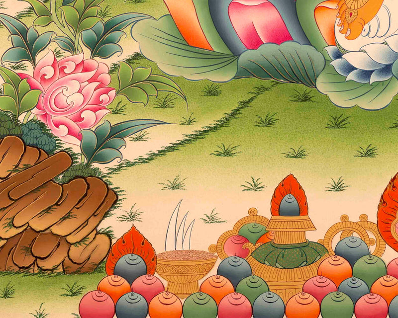 High-Quality Dzambala Thangka | God of Wealth