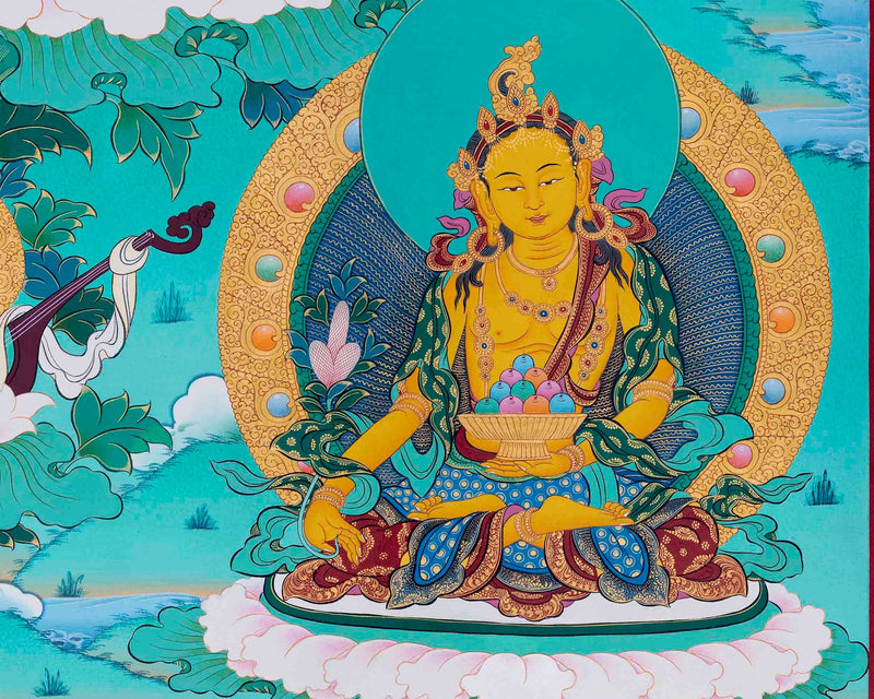 Beautifully Hand-Painted White Tara Thangka | House Warming Gifts