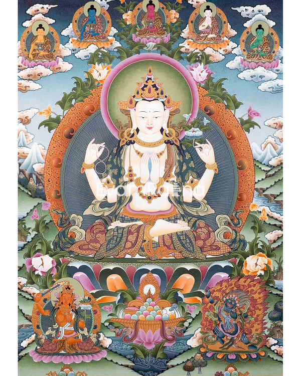 Manjushree Thangka Painting 49 x cheapest 66 cm