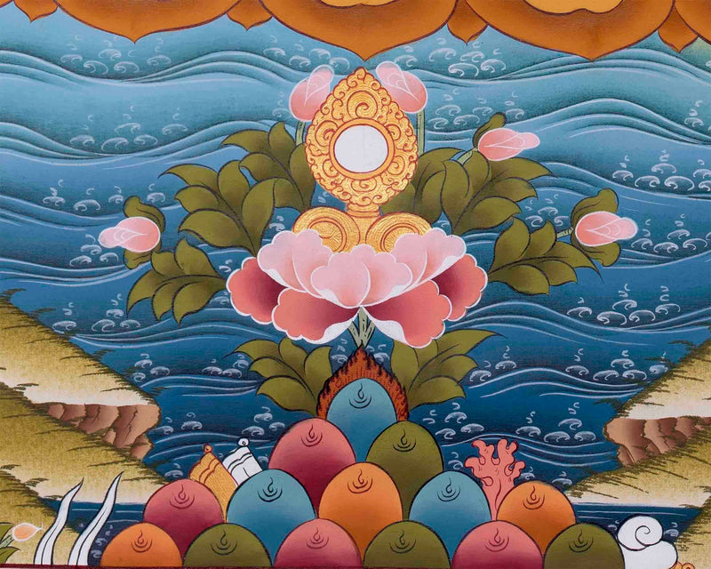 Original Hand-Painted Thangka of Amoghasiddhi | Religious Art Painting