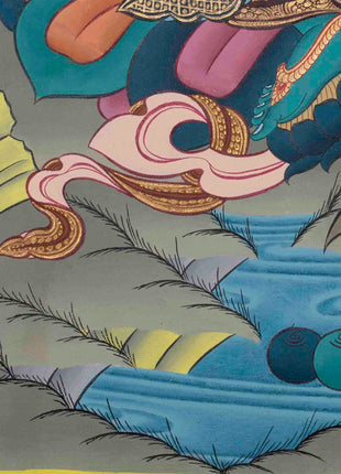 Green Tara Thangka Painting | Beautifully Hand-Painted in Canvas Cotton