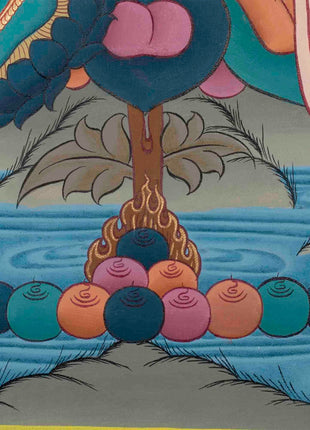 Green Tara Thangka Painting | Beautifully Hand-Painted in Canvas Cotton