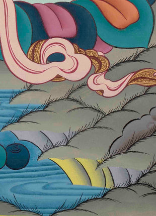 Green Tara Thangka Painting | Beautifully Hand-Painted in Canvas Cotton