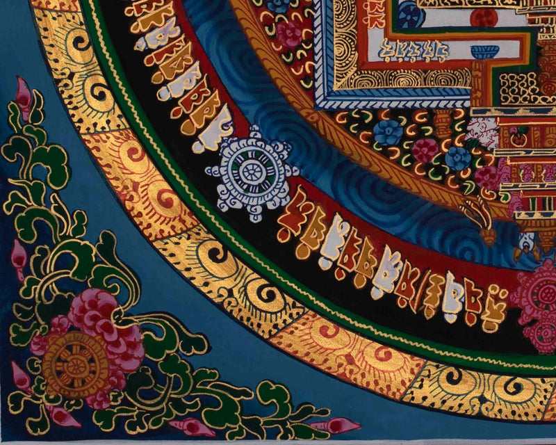 Original Hand-Painted Kalachakra Mandala | Tibetan Mandala Thangka Painting