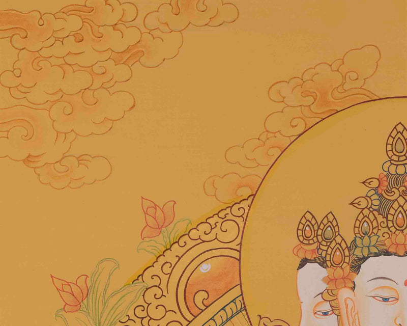 Cosmic Buddha Vairocana | Tibetan Thangka Painting