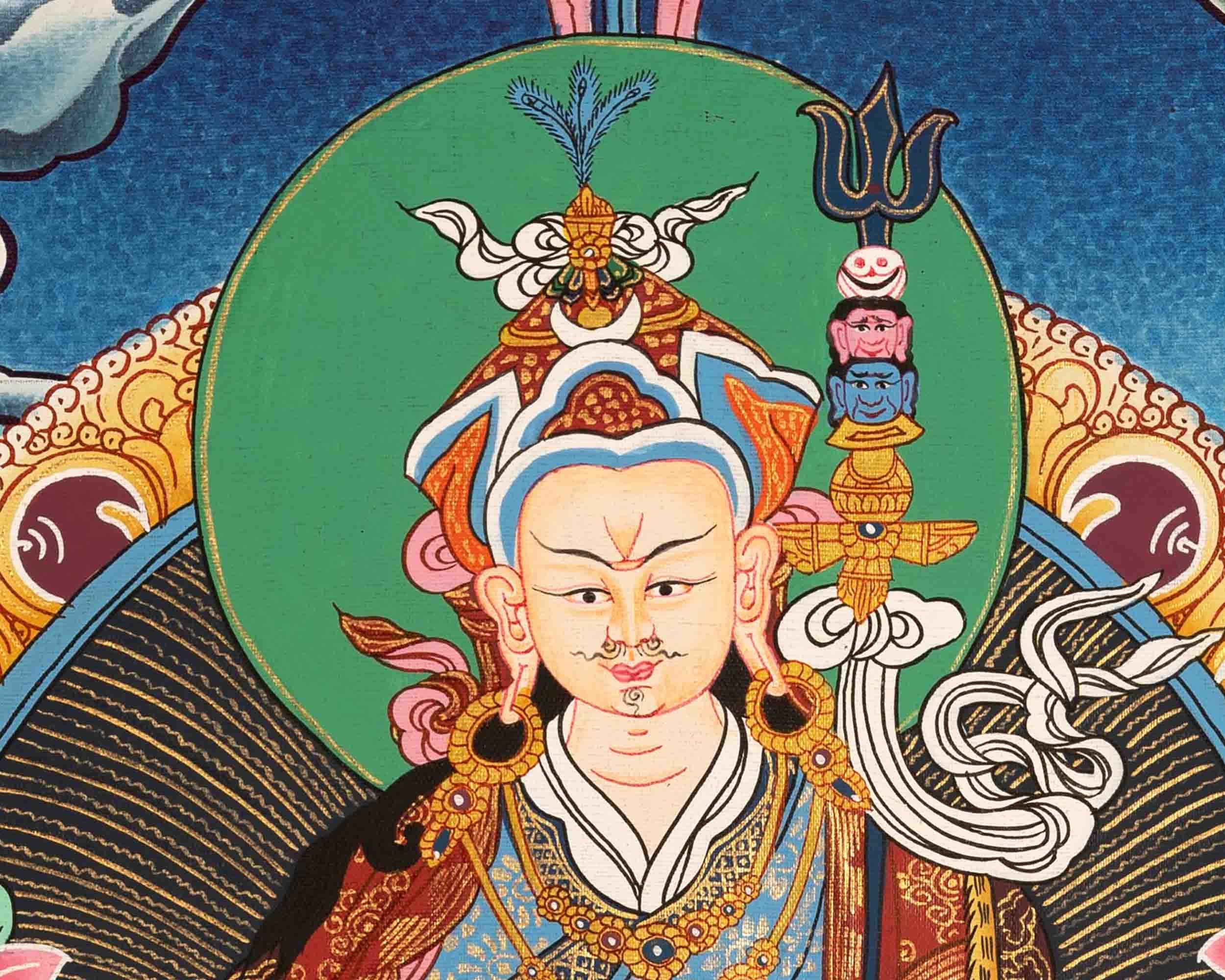 Guru Rinpoche Thangka Painting | Padmasambhava Thangka | Zen Buddhism