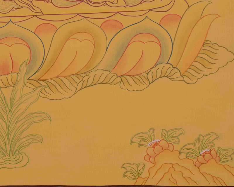 Cosmic Buddha Vairocana | Tibetan Thangka Painting