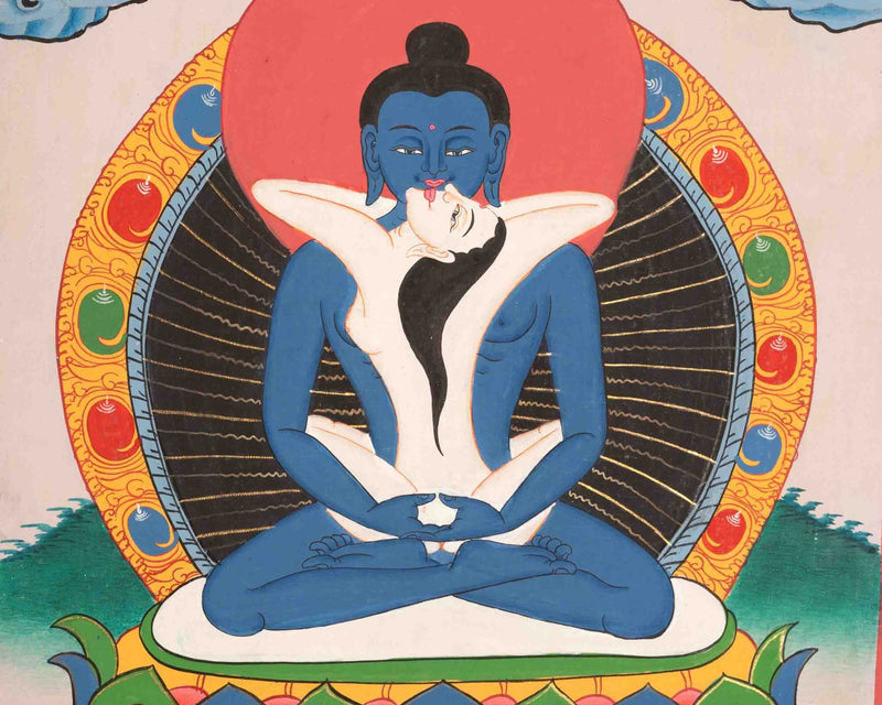 Samantabhadra Yab Yum Buddha Tibetan Buddhist Thangka | Wall Deco Painting