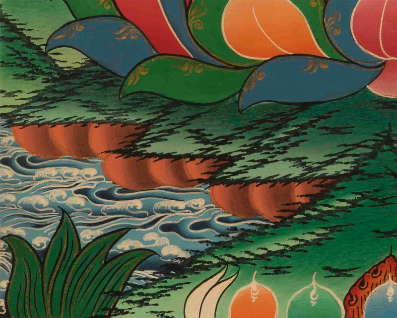 Original Hand-Painted Medicine Buddha | Bhaisajyaguru Thangka | Tibetan Bodhisattva Arts |